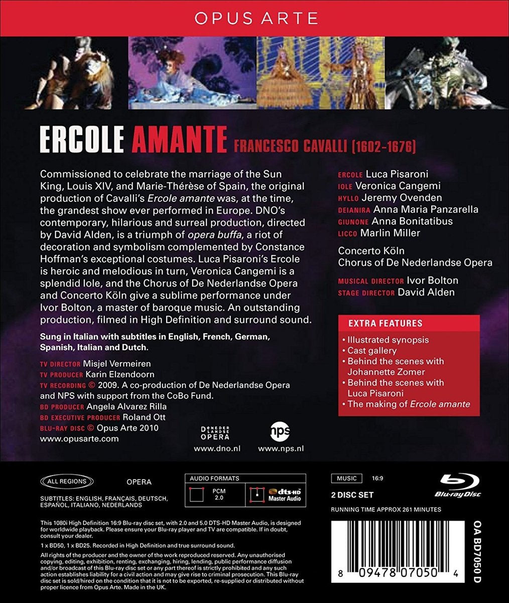 CAVALLI: Ercole Amante - Concerto Koln, Netherlands Opera (Blu-Ray DVD)