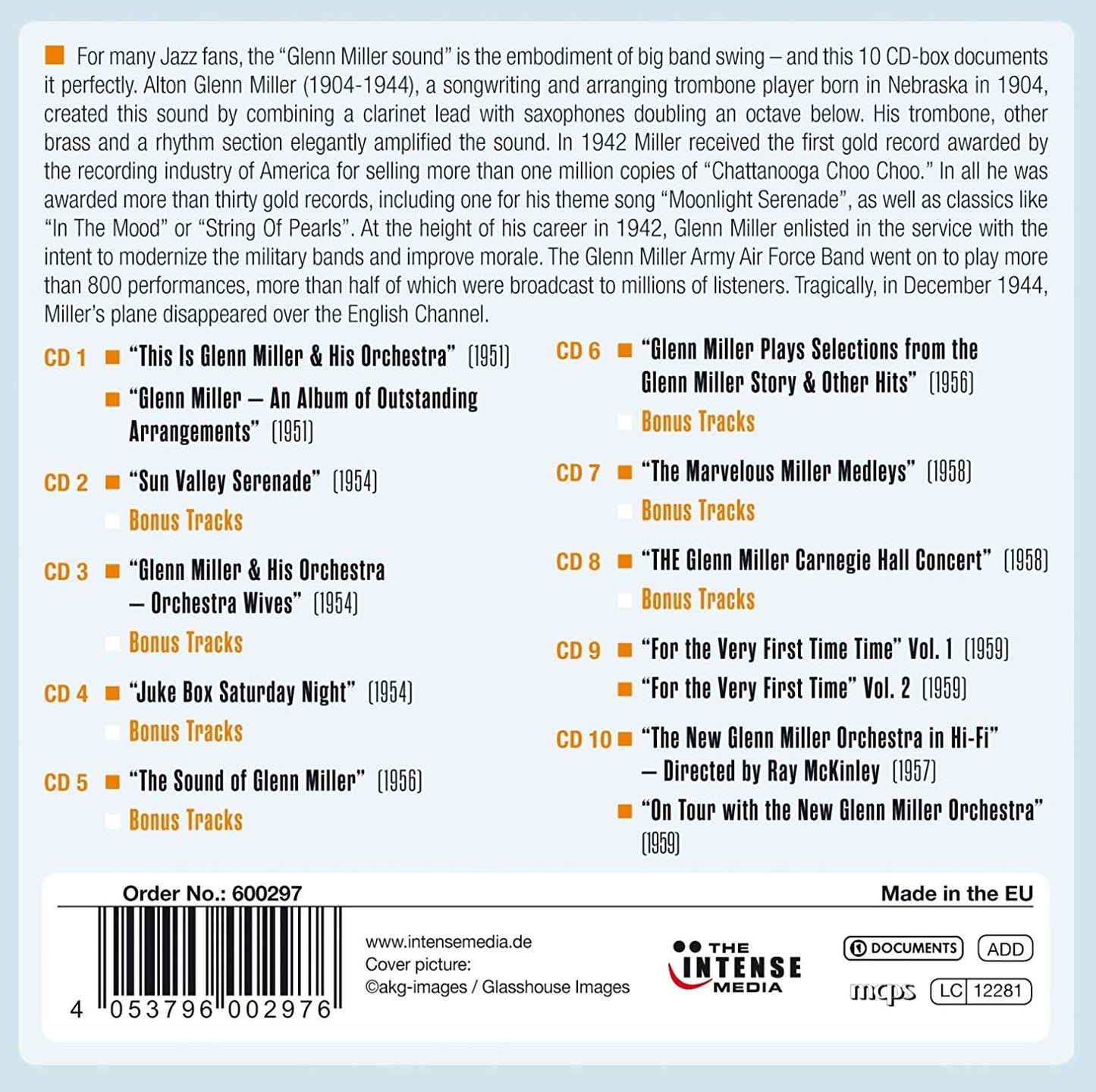 GLENN MILLER: Milestones Of A Swing Legend (10 CDs)