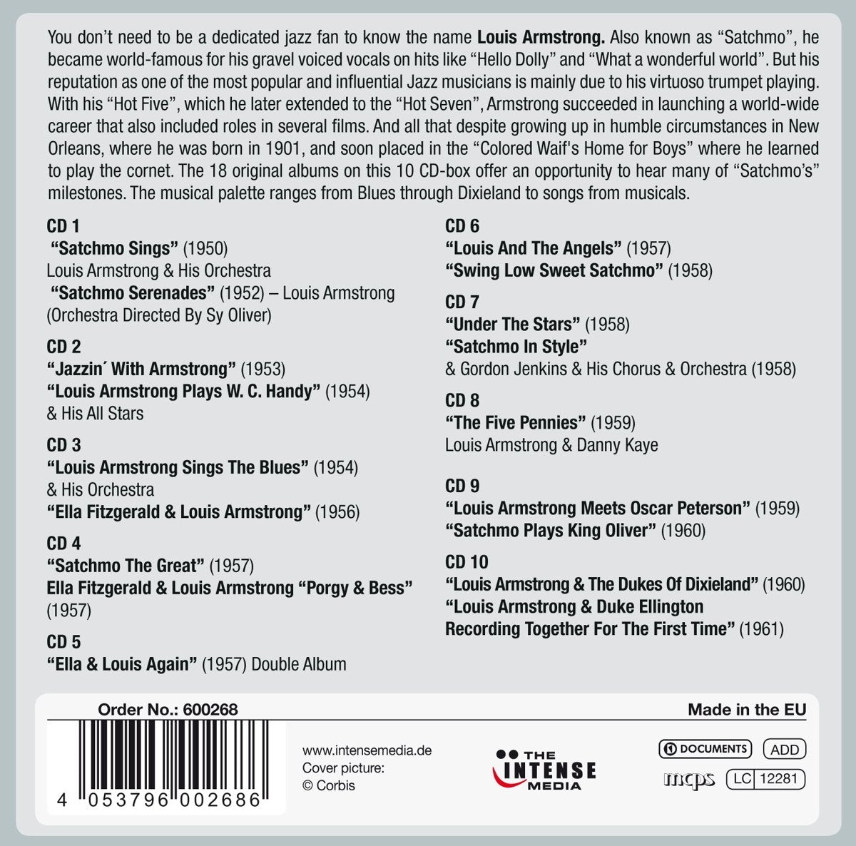 LOUIS ARMSTRONG: MILESTONES OF A JAZZ LEGEND (10 CDS)