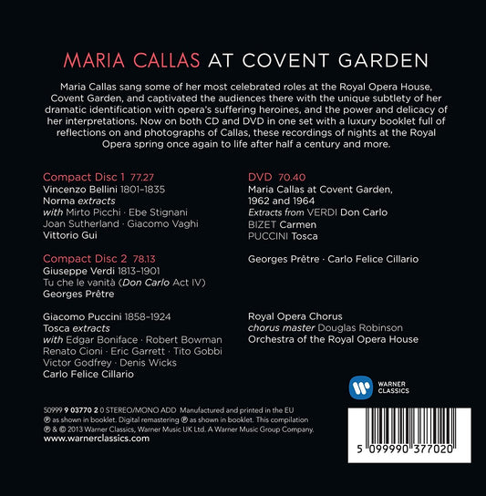 CALLAS 90TH ANNIVERSARY - CALLAS AT COVENT GARDEN 1962/1964 (3 CDs)
