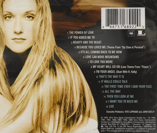 CELINE DION: PLAYLIST - VERY BEST OF CELINE DION