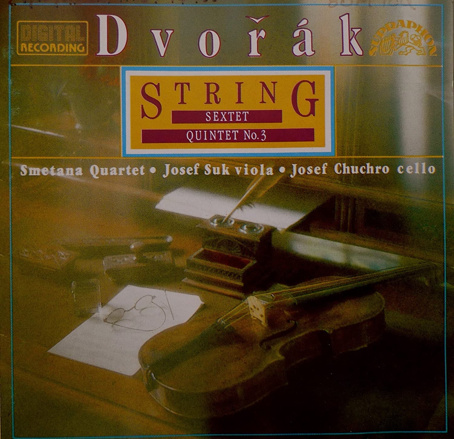 Dvorak: String Sextet, String Quintet No. 3 - Smetana Quartet, Josef Suk, viola