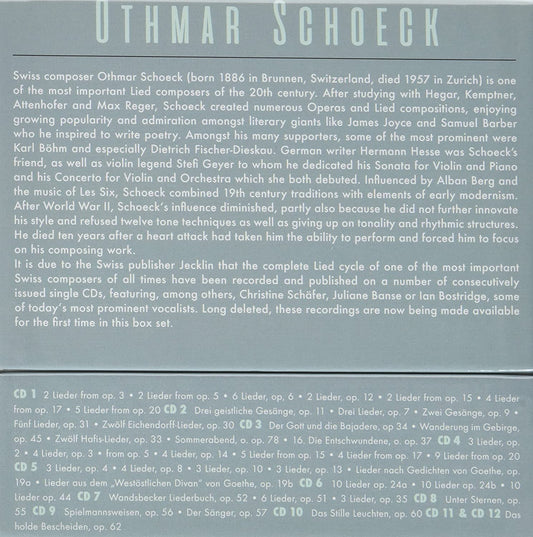 Schoeck: Lieder (12 CDs)