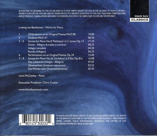 BEETHOVEN: Works For Piano - Leon Mccawley