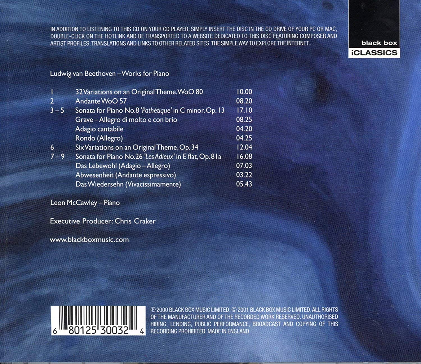 BEETHOVEN: Works For Piano - Leon Mccawley
