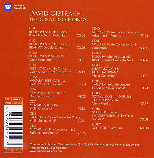 DAVID OISTRAKH: THE COMPLETE EMI RECORDINGS (17 CDS)