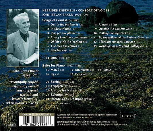 BAKER: Songs Of Courtship and Other Works - Hebrides Ensemble, Consort Of Voices
