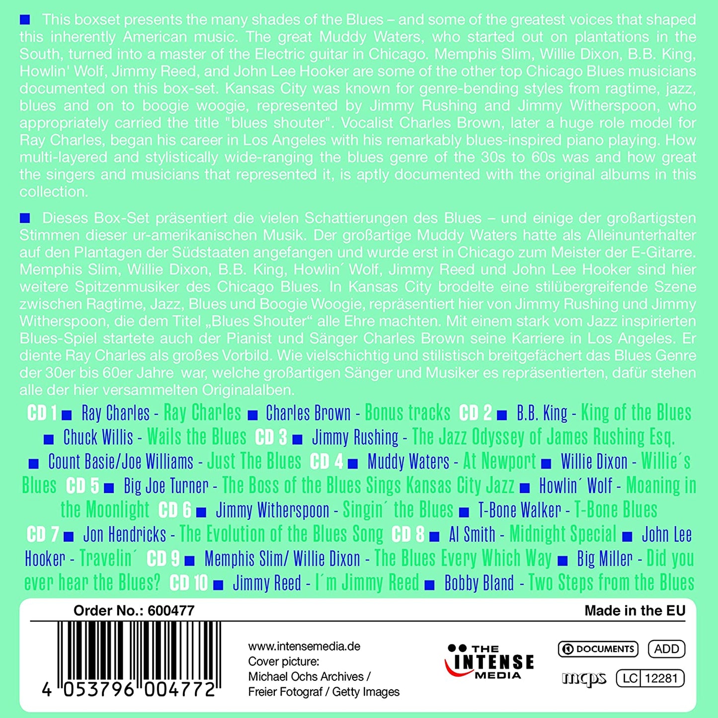 Big Bosses of the Blues - Ray Charles, B.B. King, Jimmy Rushing and More (10 CDs)
