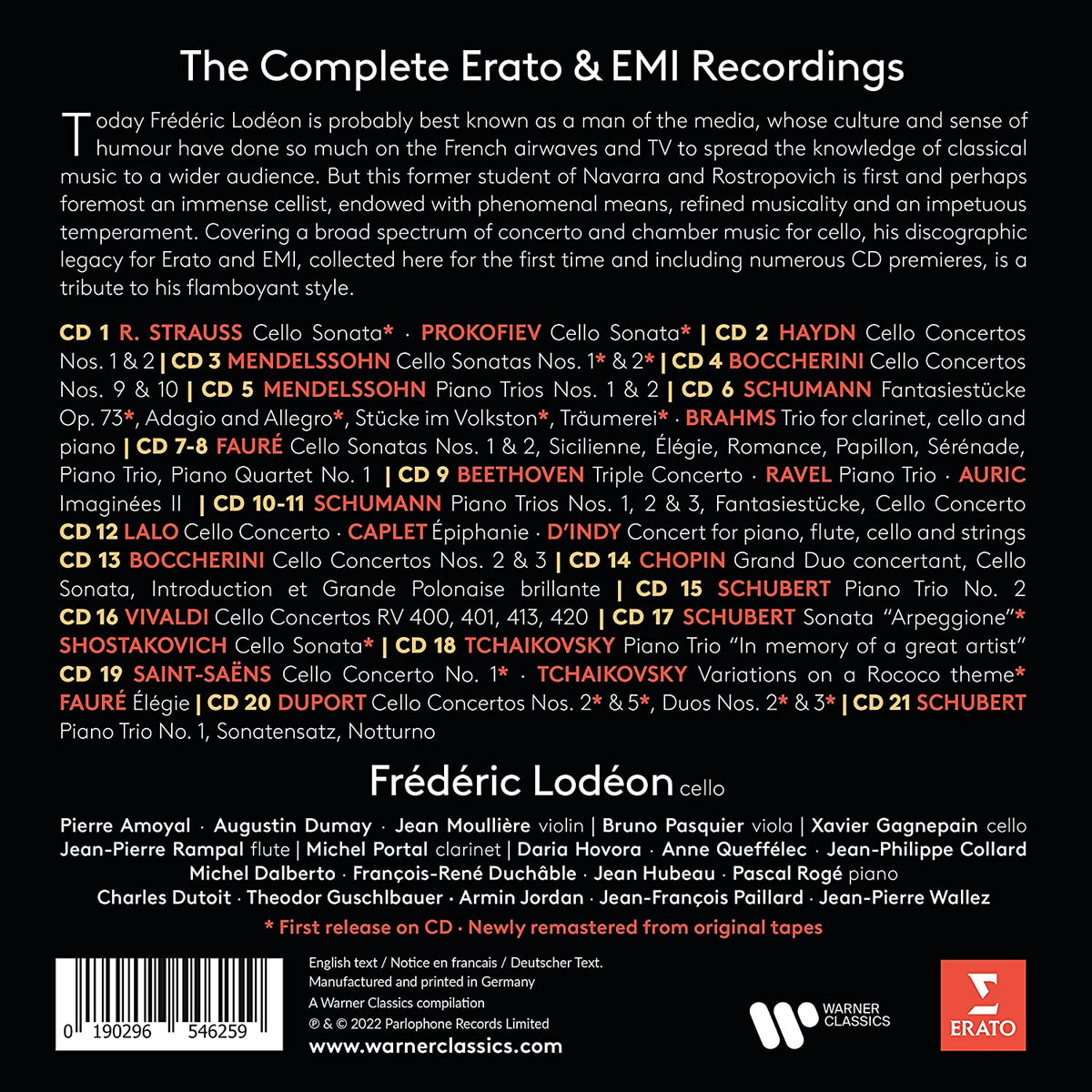 Frédéric Lodéon "Le Flamboyent": The Complete Erato Recordings (21 CDs)