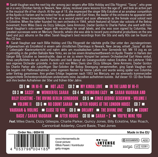 SARAH VAUGHAN: MILESTONES OF A JAZZ LEGEND (10 CDS)