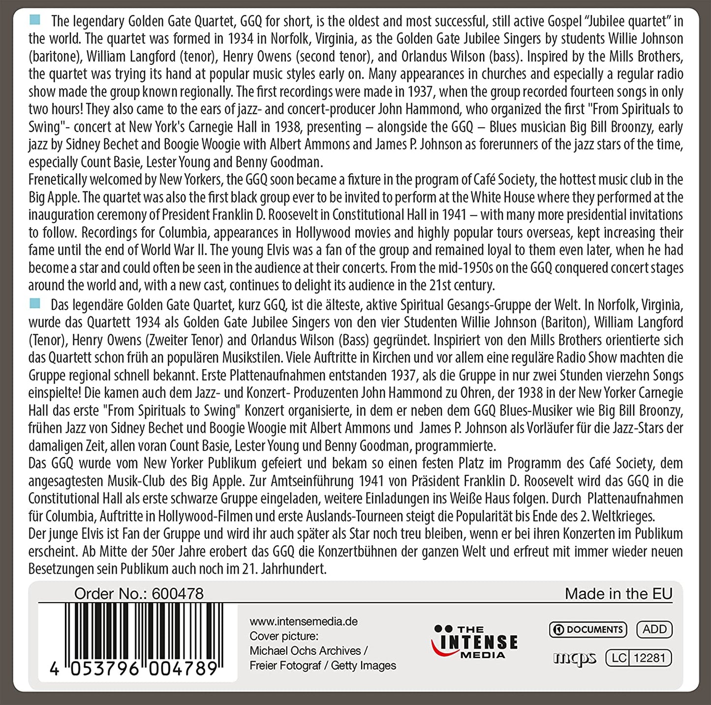 Golden Gate Quartet: Milestones of Legends (10 CDs)