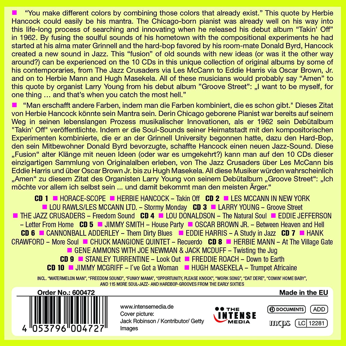 YEAH! Milestones of New Jazz Masters - Masakela, Jazz Crusaders, Hancock, McCann, Mann, Mangione and More (10 CDs)