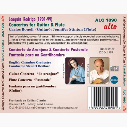 RODRIGO: CONCERTOS FOR FLUTE AND GUITAR - STINTON, BONELL, ENGLISH CHAMBER ORCHESTRA