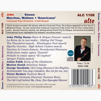 SOUSA: MARCHES, POLKAS & AMERICANA - KUNZEL, CINCINNATI SYMPHONY ORCHESTRA