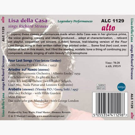 LISA DELLA CASA SINGS RICHARD STRAUSS