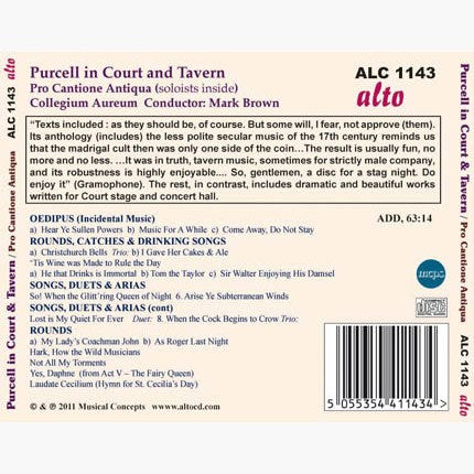 PURCELL: IN COURT & TAVERN - PRO CANTIONE ANTIQUA