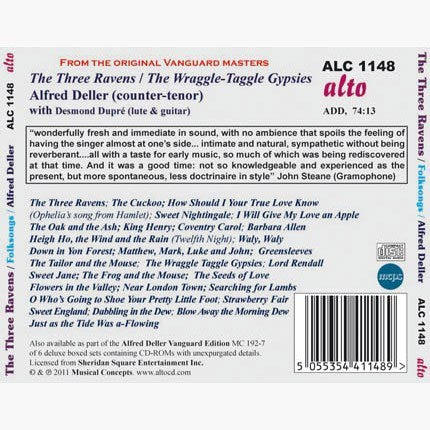 THE THREE RAVENS & THE WRAGGLE-TAGGLE GYPSIES - ALFRED DELLER, DESMOND DUPRE