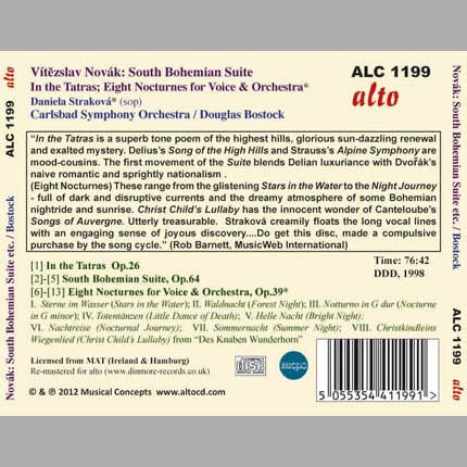 NOVAK: IN THE TATRAS; SOUTH BOHEMIAN SUITE; EIGHT NOCTURNES - BOSTOCK, CARLSBAD SYMPHONY
