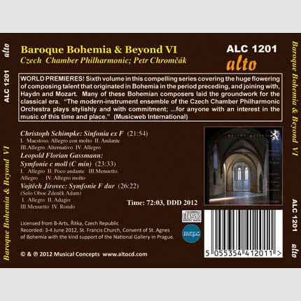 BAROQUE BOHEMIA & BEYOND, VOLUME 6 - CZECH CHAMBER PHILHARMONIC