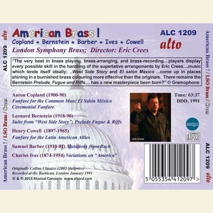 AMERICAN BRASS! (COPLAND, BERNSTEIN, BARBER, IVES, COWELL) - LONDON SYMPHONY BRASS, ERIC CREES