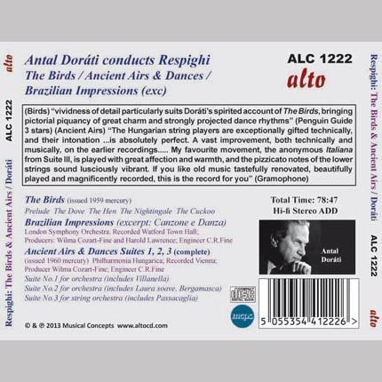 RESPIGHI: ANCIENT AIRS & DANCES - DORATI, PHILHARMONIA HUNGARICA