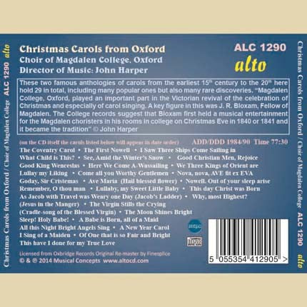 CHRISTMAS IN OXFORD - CHOIR OF MAGDALEN COLLEGE, JOHN HARPER (includes free digital download)