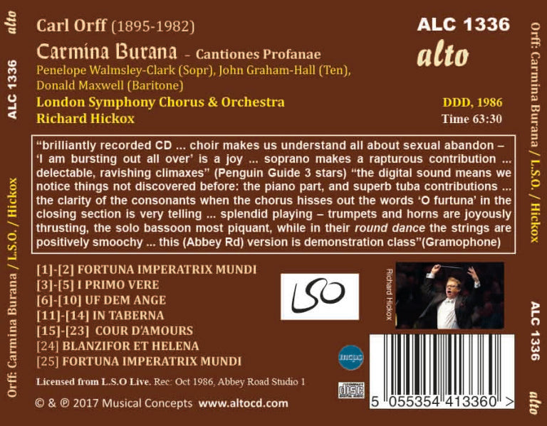 ORFF: CARMINA BURANA - HICKOX, LONDON SYMPHONY