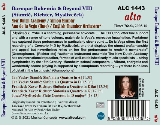 Baroque Bohemia & Beyond VIII (Stamič, Richter, Mysliveček) - New Dutch Academy, Simon Murphy, Ana de la Vega (flute), English Chamber Orchestra