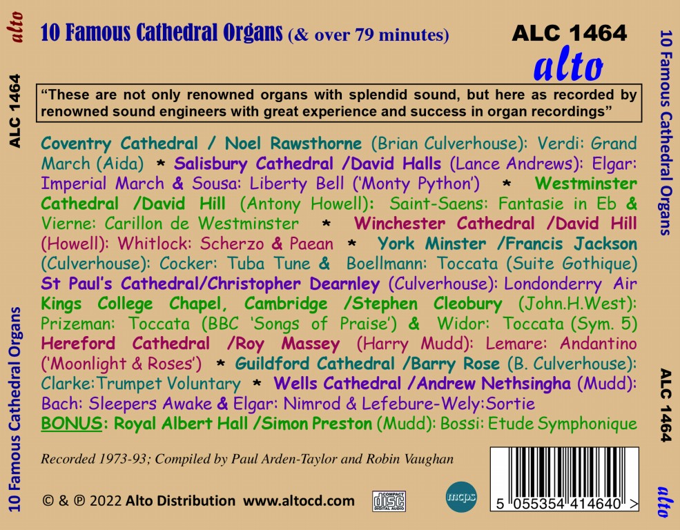 10 FAMOUS CATHEDRAL ORGANS