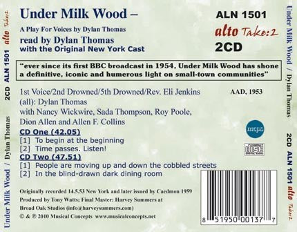 DYLAN THOMAS READS UNDER MILK WOOD (2 CDS)