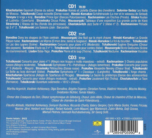 LES PLUS BELLES MUSIQUES RUSSES: The Most Beautiful Russian Music - Richter, Ashkenazy, Gergiev, Karajan, Argerich and more (2 CDs)