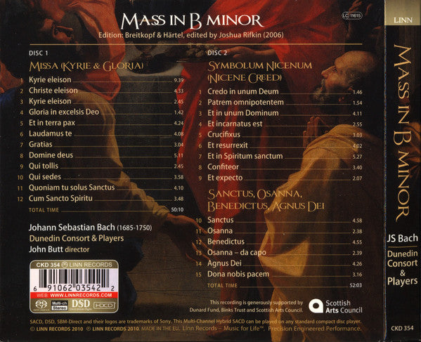 BACH: Mass in B minor - Dunedin Consort & Players (2 Hybrid SACDS)