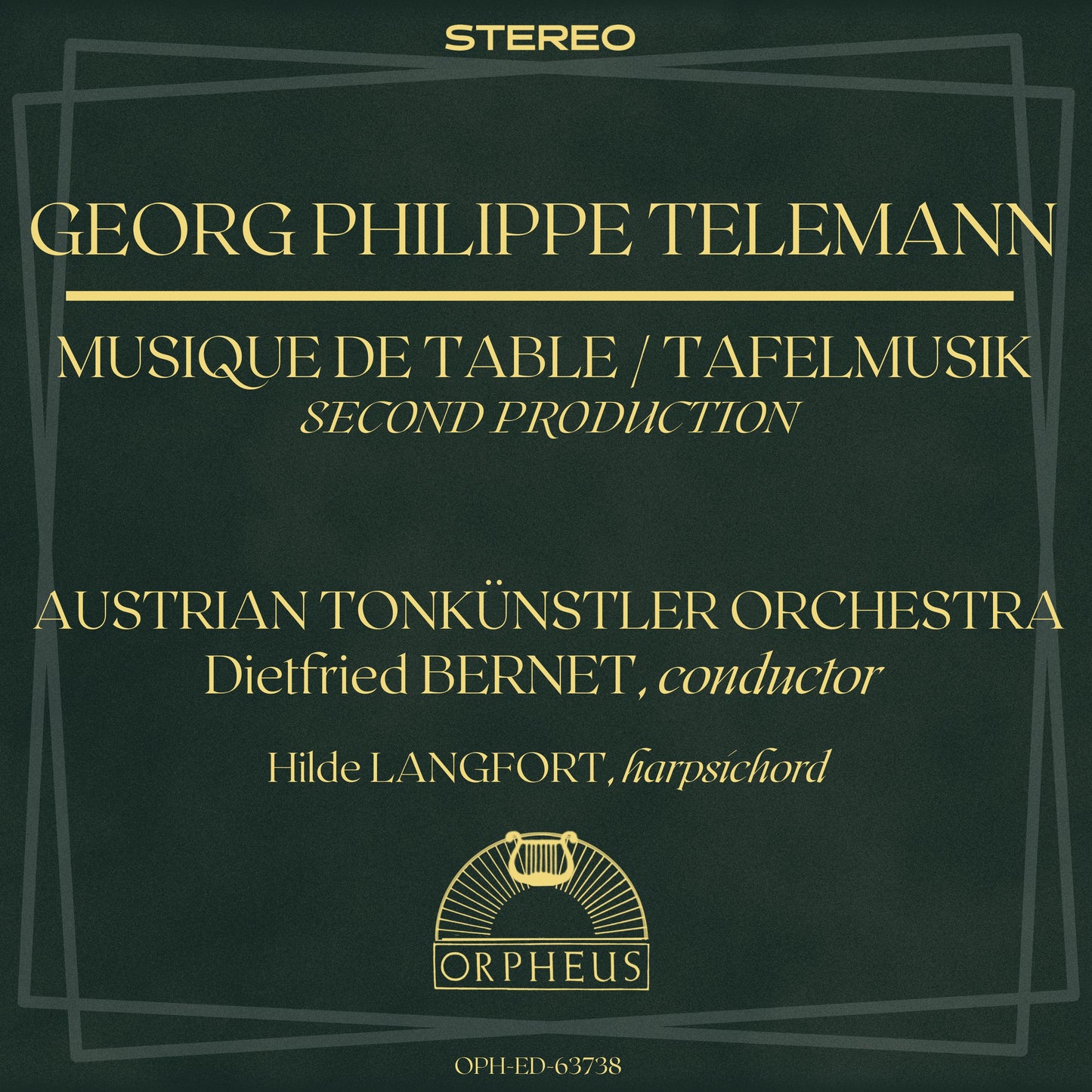 TELEMANN: TAFELMUSIK (MUSIQUE DE TABLE), 2ND PRODUCTION - Austrian Tonkunstler Orchestra, Dietrich Bernet (DIGITAL DOWNLOAD)
