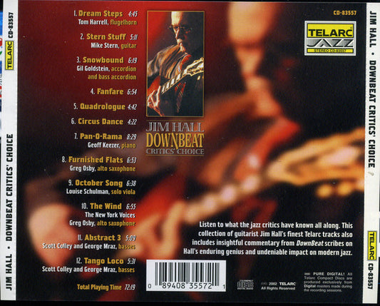 JIM HALL: DOWNBEAT CRITIC'S CHOICE