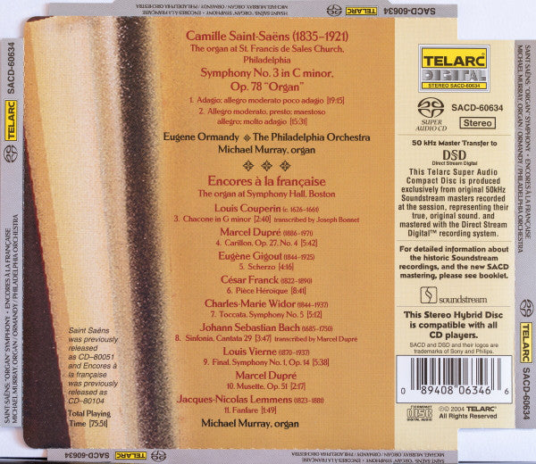 SAINT SAENS: SYMPHONY No. 3 IN C MINOR; ENCORES a la FRANCAISE - Michael Murray, Eugene Ormandy, Philadelphia Orchestra (Hybrid SACD)