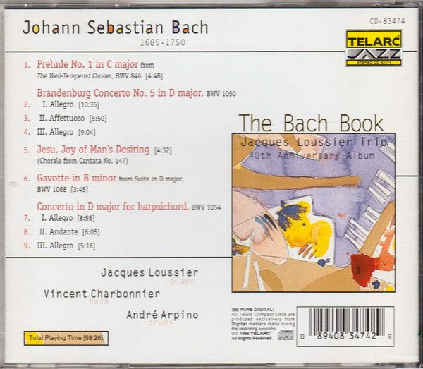 THE BACH BOOK: 40TH ANNIVERSARY ALBUM - Jacques Louissier Trio