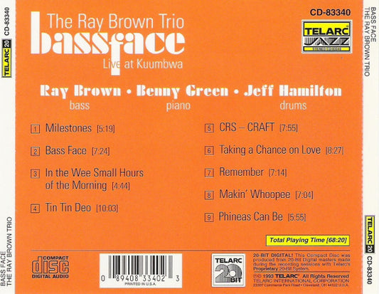 RAY BROWN TRIO: BASSFACE (LIVE AT KUUMBWA)