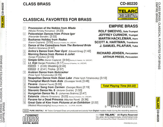 CLASS BRASS: CLASSICAL FAVORITES FOR BRASS - EMPIRE BRASS