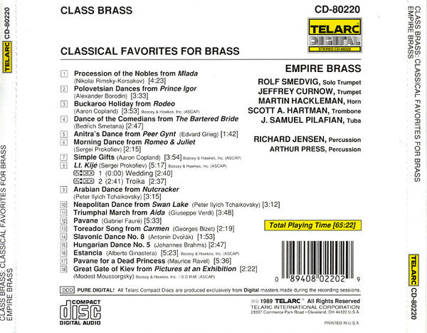 CLASS BRASS: CLASSICAL FAVORITES FOR BRASS - EMPIRE BRASS