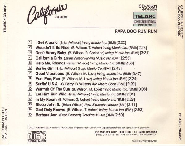 CALIFORNIA PROJECT: PAPA DOO RUN RUN