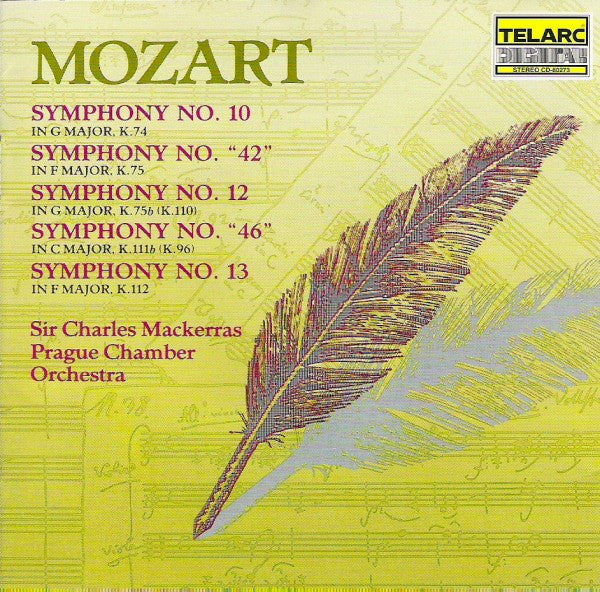 MOZART: SYMPHONIES NO. 10, 12, 13, "42", "46" - Prague Chamber Orchestra, Charles Mackerras
