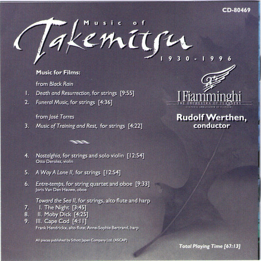 TAKEMITSU: MUSIC OF TAKEMITSU - I Fiamminghi, Rudolf Werthen