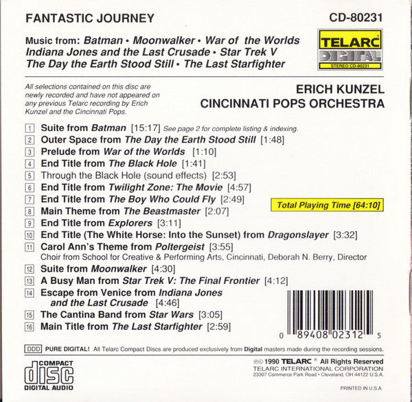 FANTASTIC JOURNEY - Erich Kunzel & Cincinnati Pops Orchestra