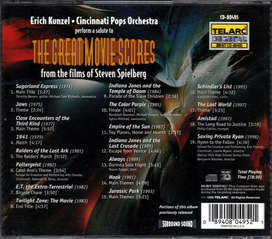 THE GREAT MOVIE SCORES FROM THE FILMS OF STEVEN SPIELBERG - Erich Kunzel, Cincinnati Pops