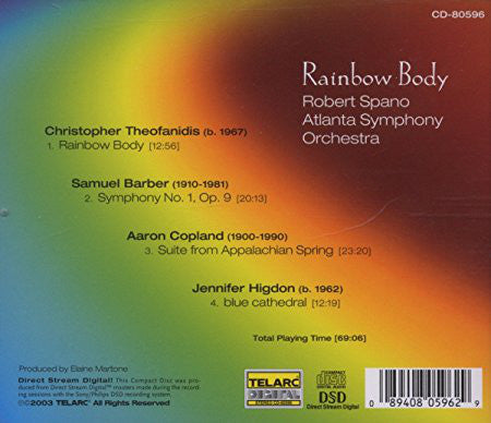 RAINBOW BODY: MUSIC OF THEOFANIDIS, BARBER, COPLAND, HIGDON - Robert Spano, Atlanta Symphony Orchestra (Hybrid SACD)