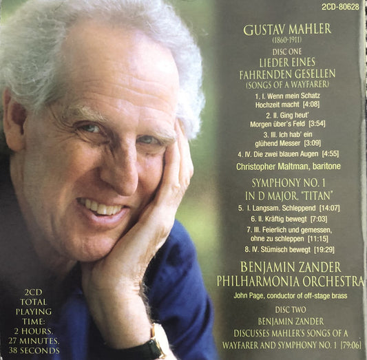 MAHLER: Symphony No. 1; Lieder eines fahrenden Gesellen - Benjamin Zander, Philharmonia Orchestra (2 CDs)