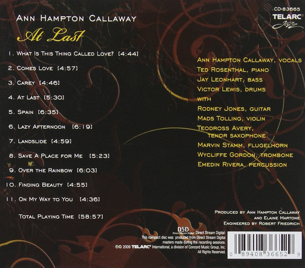 Ann Hampton Callaway: At Last