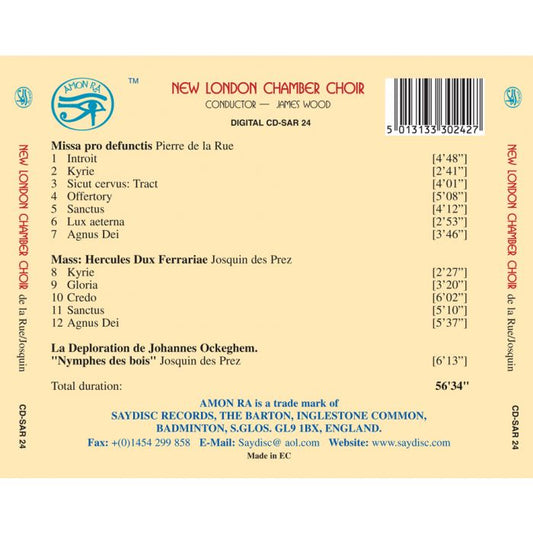 De La Rue: Requiem; Despres: Hercules Dux Ferrariae - New London Chamber Choir, Wood