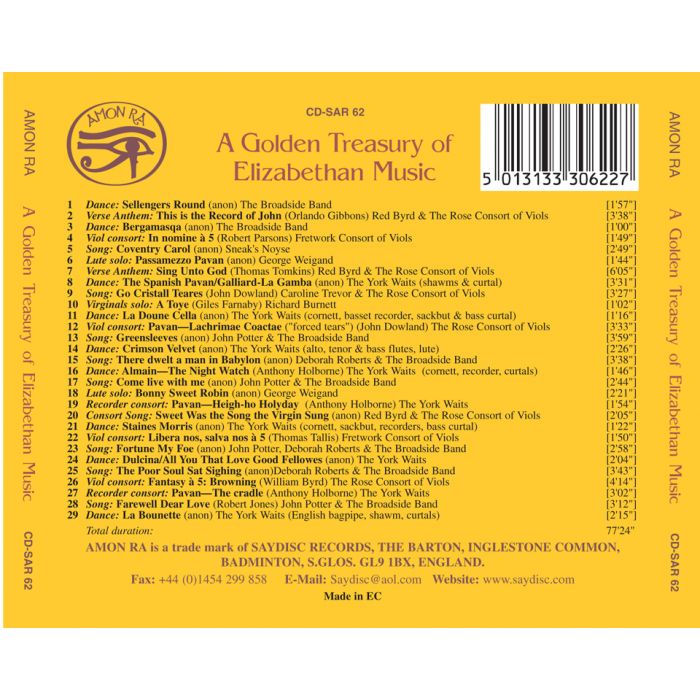 A Golden Treasury of Elizabethan Music