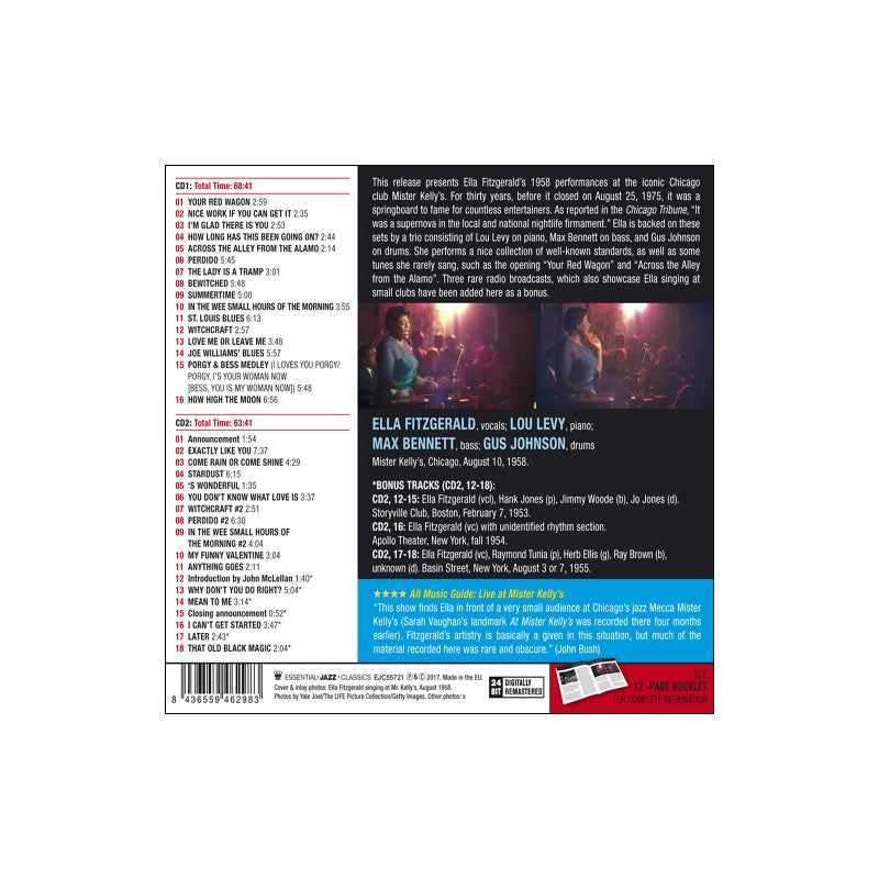 ELLA FITZGERALD AT MR. KELLY'S (2 CDs)